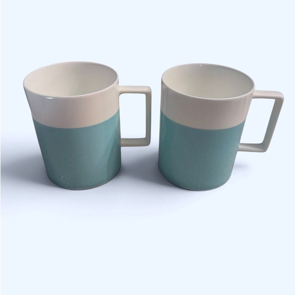 Tiffany & Co. Color Block Aqua Mugs Set of 2